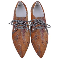 Marbled Paper Mottle Color Movement Pointed Oxford Shoes