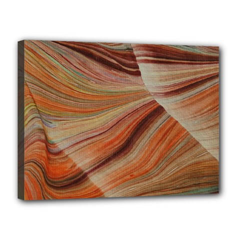 Marbled Paper Mottle Color Movement Canvas 16  X 12  (stretched) by Pakrebo