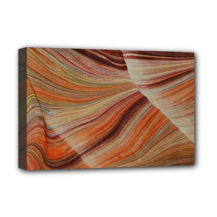 Marbled Paper Mottle Color Movement Deluxe Canvas 18  x 12  (Stretched)