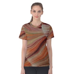 Marbled Paper Mottle Color Movement Women s Cotton Tee