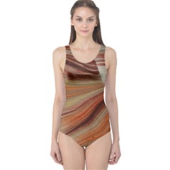 Marbled Paper Mottle Color Movement One Piece Swimsuit by Pakrebo