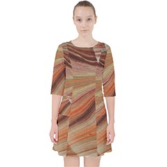 Marbled Paper Mottle Color Movement Pocket Dress by Pakrebo