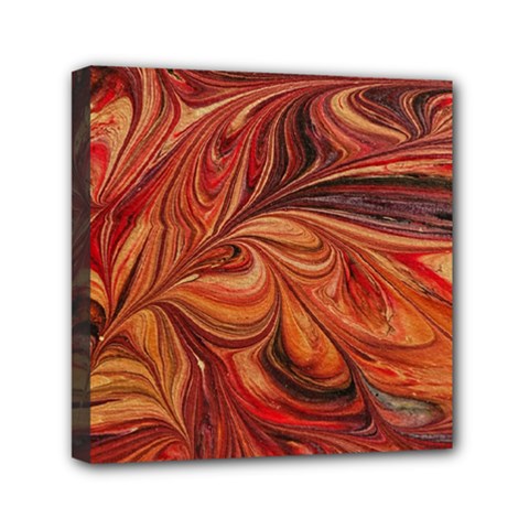 Marbled Paper Mottle Color Movement Mini Canvas 6  X 6  (stretched) by Pakrebo