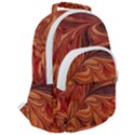 Marbled Paper Mottle Color Movement Rounded Multi Pocket Backpack View2