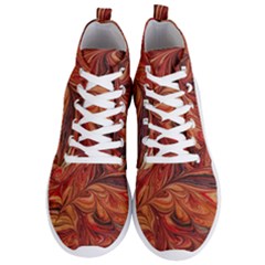 Marbled Paper Mottle Color Movement Men s Lightweight High Top Sneakers by Pakrebo