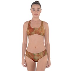 Mottle Color Movement Colorful Criss Cross Bikini Set by Pakrebo