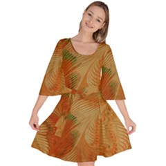 Mottle Color Movement Colorful Velour Kimono Dress by Pakrebo