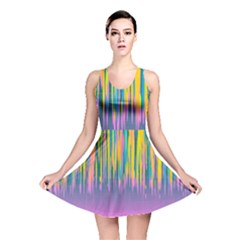 Background Colorful Texture Bright Reversible Skater Dress