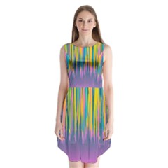 Background Colorful Texture Bright Sleeveless Chiffon Dress   by Pakrebo