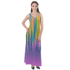 Background Colorful Texture Bright Sleeveless Velour Maxi Dress by Pakrebo