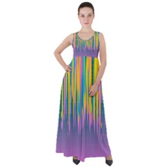 Background Colorful Texture Bright Empire Waist Velour Maxi Dress