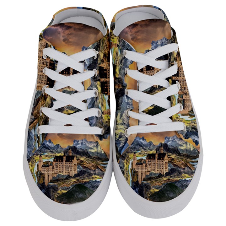 Castle Fantasy Landscape Stormy Half Slippers