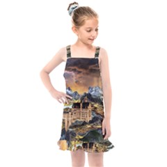 Castle Fantasy Landscape Stormy Kids  Overall Dress