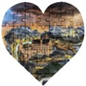 Castle Fantasy Landscape Stormy Wooden Puzzle Heart View1