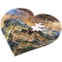 Castle Fantasy Landscape Stormy Wooden Puzzle Heart View2