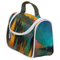 Trees Mountains Sun Sunrise Warm Satchel Handbag