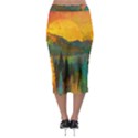 Trees Mountains Sun Sunrise Warm Midi Pencil Skirt View2