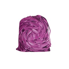 Strudel Magenta Pattern Art Spiral Drawstring Pouch (medium) by Pakrebo