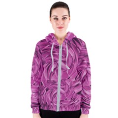 Strudel Magenta Pattern Art Spiral Women s Zipper Hoodie by Pakrebo