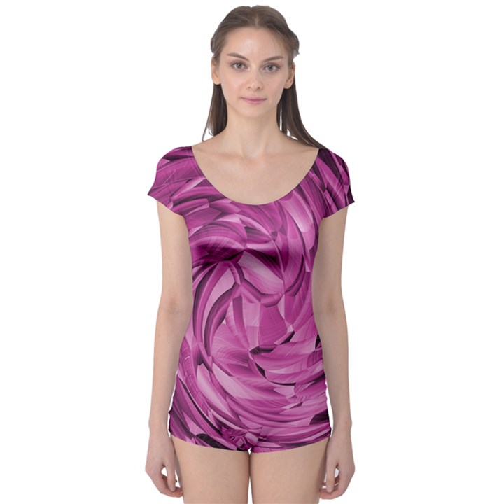 Strudel Magenta Pattern Art Spiral Boyleg Leotard 