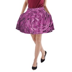 Strudel Magenta Pattern Art Spiral A-line Pocket Skirt by Pakrebo