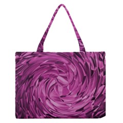 Strudel Magenta Pattern Art Spiral Zipper Medium Tote Bag by Pakrebo