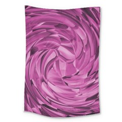 Strudel Magenta Pattern Art Spiral Large Tapestry by Pakrebo