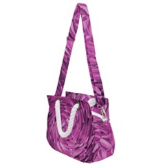 Strudel Magenta Pattern Art Spiral Rope Handles Shoulder Strap Bag