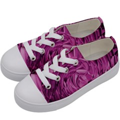 Strudel Magenta Pattern Art Spiral Kids  Low Top Canvas Sneakers by Pakrebo