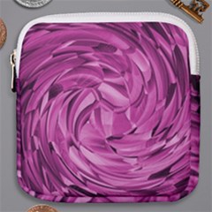 Strudel Magenta Pattern Art Spiral Mini Square Pouch by Pakrebo