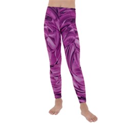 Strudel Magenta Pattern Art Spiral Kids  Lightweight Velour Leggings by Pakrebo