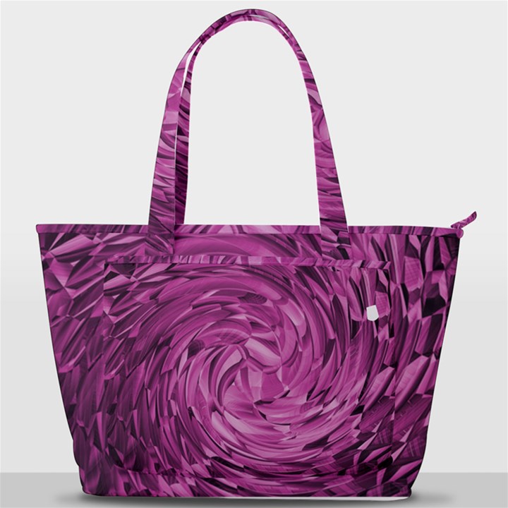 Strudel Magenta Pattern Art Spiral Back Pocket Shoulder Bag 