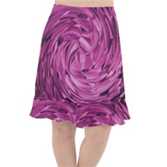 Strudel Magenta Pattern Art Spiral Fishtail Chiffon Skirt by Pakrebo