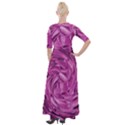 Strudel Magenta Pattern Art Spiral Half Sleeves Maxi Dress View2