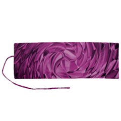 Strudel Magenta Pattern Art Spiral Roll Up Canvas Pencil Holder (m) by Pakrebo