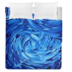 Strudel Blue White Light Blue Duvet Cover Double Side (queen Size) by Pakrebo