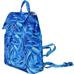 Strudel Blue White Light Blue Buckle Everyday Backpack by Pakrebo