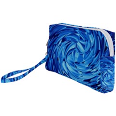 Strudel Blue White Light Blue Wristlet Pouch Bag (small)