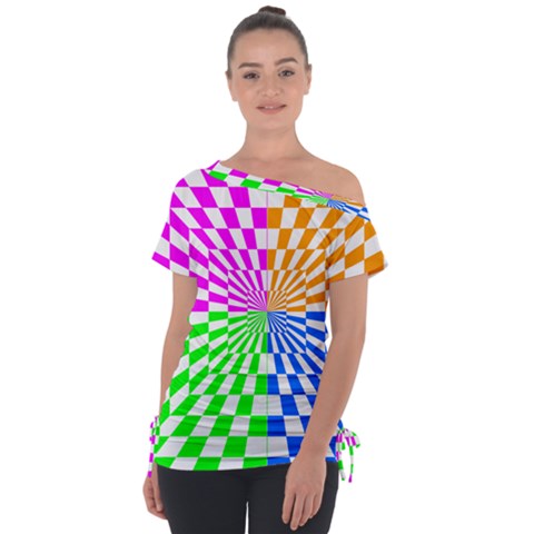 Checkerboard Again 8 Tie-up Tee by impacteesstreetwearseven