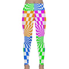 Checkerboard Again 8 Lightweight Velour Classic Yoga Leggings