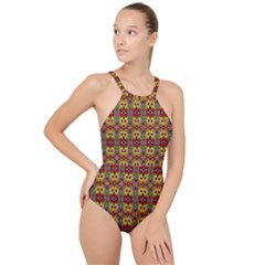 Hs C 3 High Neck One Piece Swimsuit