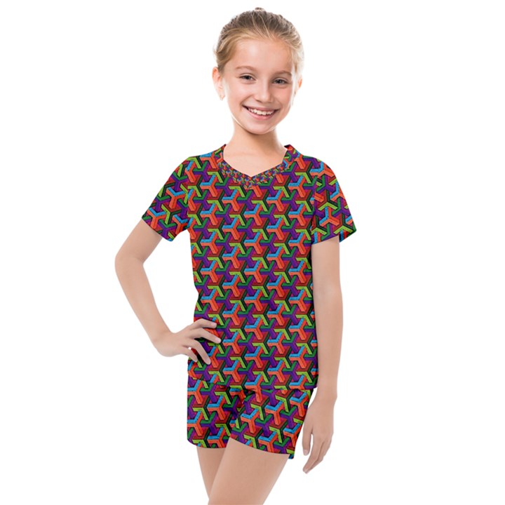 Hs Co 3 Kids  Mesh Tee and Shorts Set