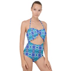 Hs Co 7 Scallop Top Cut Out Swimsuit