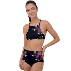 Fractals High Waist Tankini Set by WensdaiAmbrose