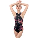 Fractals Cross Front Low Back Swimsuit View1