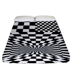 Checkerboard Again 6 Fitted Sheet (king Size) by impacteesstreetwearseven