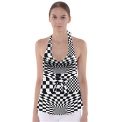 Checkerboard Again 6 Babydoll Tankini Top by impacteesstreetwearseven