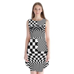 Checkerboard Again 6 Sleeveless Chiffon Dress   by impacteesstreetwearseven