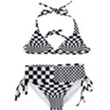 Checkerboard Again 6 Kids  Classic Bikini Set View1