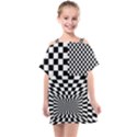 Checkerboard Again 6 Kids  One Piece Chiffon Dress View1